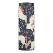 Waterverf abstracte blauwe driehoeken naadloze bac thermosbeker (Achterkant)