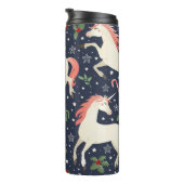 Waterverf abstracte blauwe driehoeken naadloze bac thermosbeker (Geroteerd rechts)