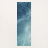 Waterverf Abstracte Blauwe Yoga Mat (Achterkant)