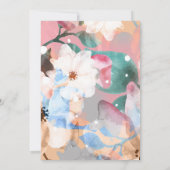 Waterverf Abstracte Bloemen 1 Bedankkaart (Achterkant)