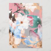 Waterverf Abstracte Bloemen 1 Bedankkaart (Voorkant / Achterkant)