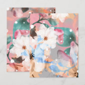 Waterverf Abstracte bloemen 1 Briefkaart (Voorkant / Achterkant)