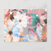 Waterverf Abstracte bloemen 1 Briefkaart (Achterkant)