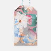 Waterverf Abstracte bloemen 1 Cadeaulabel (Voorkant)