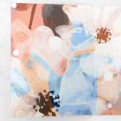 Waterverf Abstracte bloemen 1 Drieluik Wenskaart (Binnenzijde eerst)