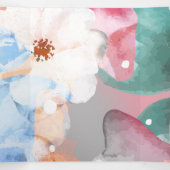 Waterverf Abstracte bloemen 1 Drieluik Wenskaart (Binnenkant midden)