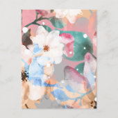 Waterverf Abstracte bloemen 1 Feestdagenkaart (Voorkant)