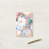 Waterverf Abstracte bloemen 1 Post-it® Notes (Op bureau)