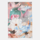 Waterverf Abstracte bloemen 1 Theedoek (Verticaal)