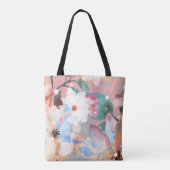 Waterverf Abstracte bloemen 1 Tote Bag (Achterkant)