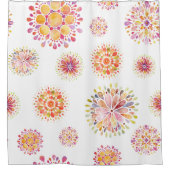 waterverf abstracte bloemen douchegordijn (Voorkant)