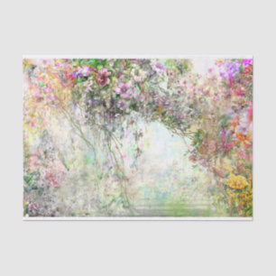 Waterverf Abstracte bloemen nabij de Pond Tissuepapier