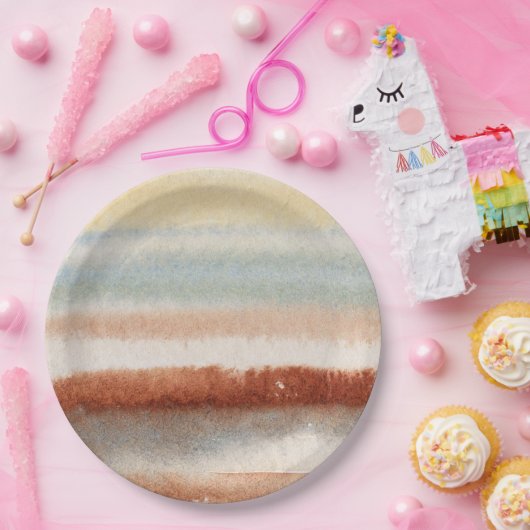 Waterverf Abstracte Boho Papieren Bordje (Feest)