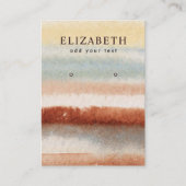 Waterverf Abstracte Boho Veroorkaart Visitekaartje (Voorkant)