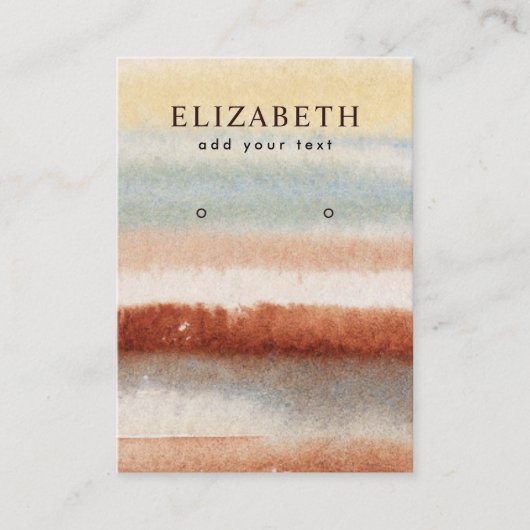 Waterverf Abstracte Boho Veroorkaart Visitekaartje (Voorkant)