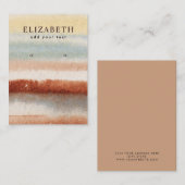 Waterverf Abstracte Boho Veroorkaart Visitekaartje (Voorkant / Achterkant)