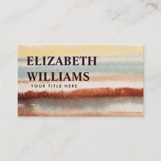 Waterverf Abstracte Boho Visitekaartje (Voorkant)
