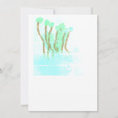 Waterverf Abstracte Bomen Blauwgroen Blauw Artsy W Kaart (Achterkant)