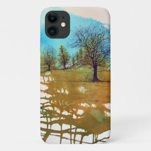 Waterverf Abstracte bomen, geverfd Case-Mate iPhone Case