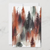 Waterverf Abstracte bos verbrande Sinaasappels bru Kaart (Achterkant)