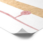 Waterverf Abstracte botanische bloem en regenboog Poster (Hoek)