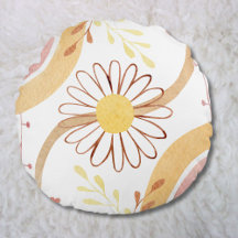 Waterverf Abstracte botanische bloem en regenboog