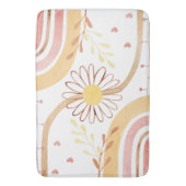 Waterverf Abstracte Botanische Bloem Regenboog Kin Badmat (Voorkant Verticaal)