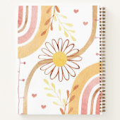 Waterverf Abstracte Botanische Bloem Regenboog Kin Notitieboek (Achterkant)