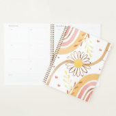 Waterverf Abstracte Botanische Bloem Regenboog Kin Planner (Display)