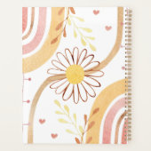 Waterverf Abstracte Botanische Bloem Regenboog Kin Planner (Achterkant)