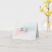 waterverf abstracte briefkaart bedankt (Gele Bloem)