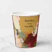 waterverf abstracte bruidsdoucheuitnodiging papieren bekers (Voorkant)