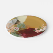 waterverf abstracte bruidsdoucheuitnodiging papieren bordje (Gekanteld)