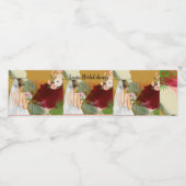 waterverf abstracte bruidsdoucheuitnodiging waterfles etiket (Enkel label)