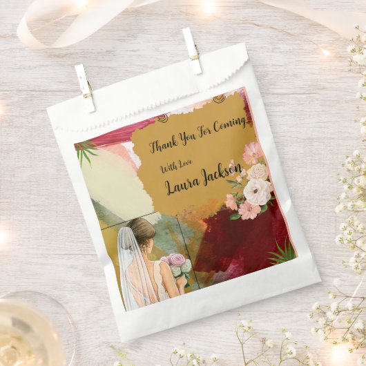 waterverf abstracte bruidsmeestuin uitnodiging bedankzakje (Geknipt)