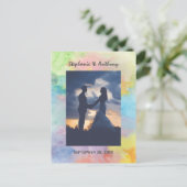 Waterverf Abstracte bruiloft dank u Briefkaart (Staand voorkant)