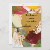 waterverf abstracte bruiloftsinvitation kaart (Voorkant)