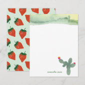 Waterverf Abstracte Cactus Bedankt voor je briefka Notitiekaartje (Voorkant / Achterkant)