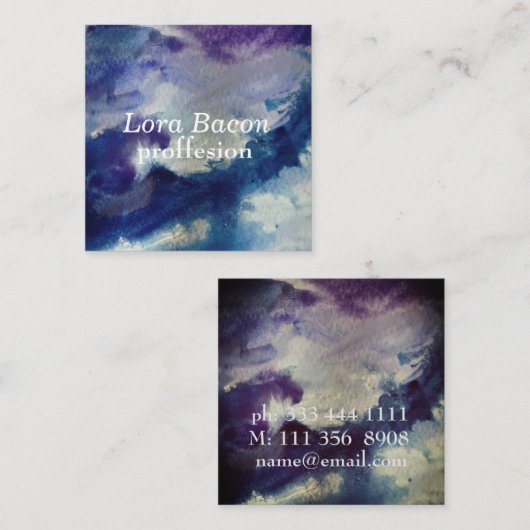 Waterverf Abstracte Custom Visitekaartje (Voorkant / Achterkant)
