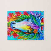 waterverf abstracte eenhoornvlam legpuzzel (Horizontaal)