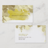 Waterverf Abstracte Elegante Koele Gele Natuur Visitekaartje (Voorkant / Achterkant)