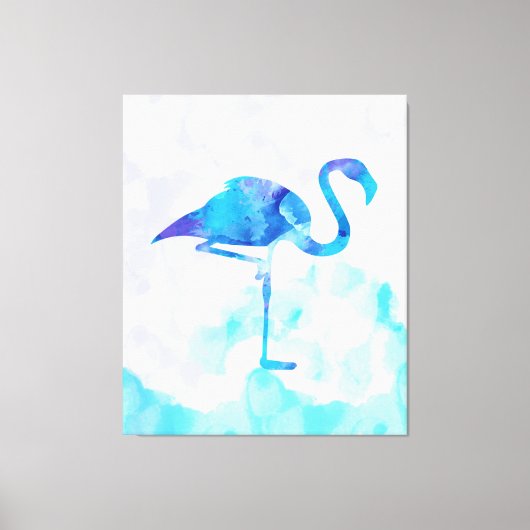 Waterverf Abstracte Flamingo Gifts Liefhebbers Canvas Afdruk (Voorkant)