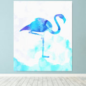 Waterverf Abstracte Flamingo Gifts Liefhebbers Canvas Afdruk (Insitu (Houten vloer))