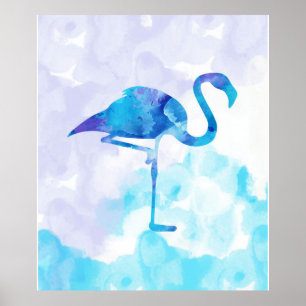 Waterverf Abstracte Flamingo Gifts Liefhebbers Poster