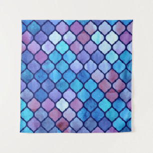 Waterverf Abstracte Geometrische Arabische Tegels Wandkleed