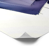 Waterverf Abstracte Geometrische Koele Kleuren 4:3 Poster (Hoek)