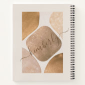 Waterverf Abstracte Glittery Shapes Name Notitieboek (Achterkant)