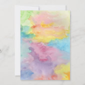 Waterverf Abstracte grillige kleurrijke leuke brui Kaart (Achterkant)