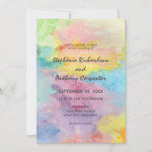 Waterverf Abstracte grillige kleurrijke leuke brui Kaart (Voorkant)