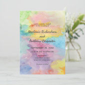 Waterverf Abstracte grillige kleurrijke leuke brui Kaart (Staand voorkant)